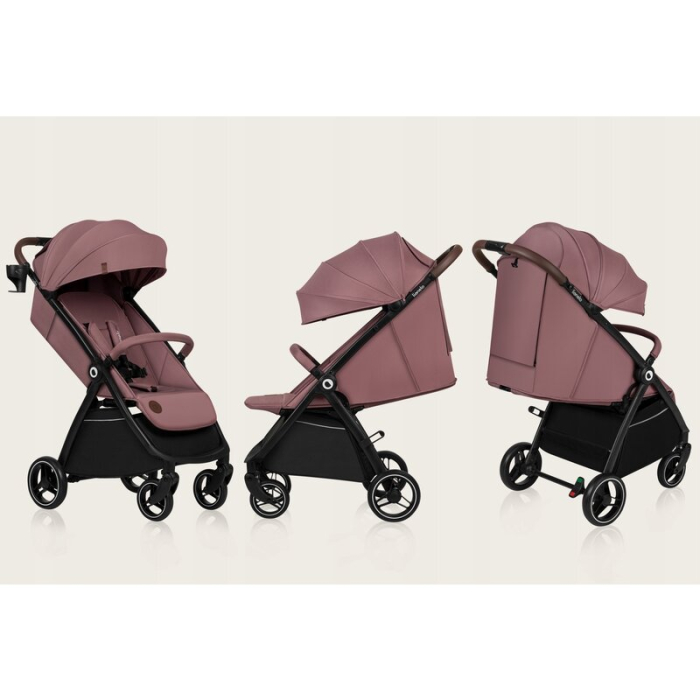 Carucior sport, Lionelo, Ingrid, Capotina impermeabila cu filtru UPF50+, Pana la 22 Kg, Sistem pentru pliere automata, 6 luni+, Roz [4]