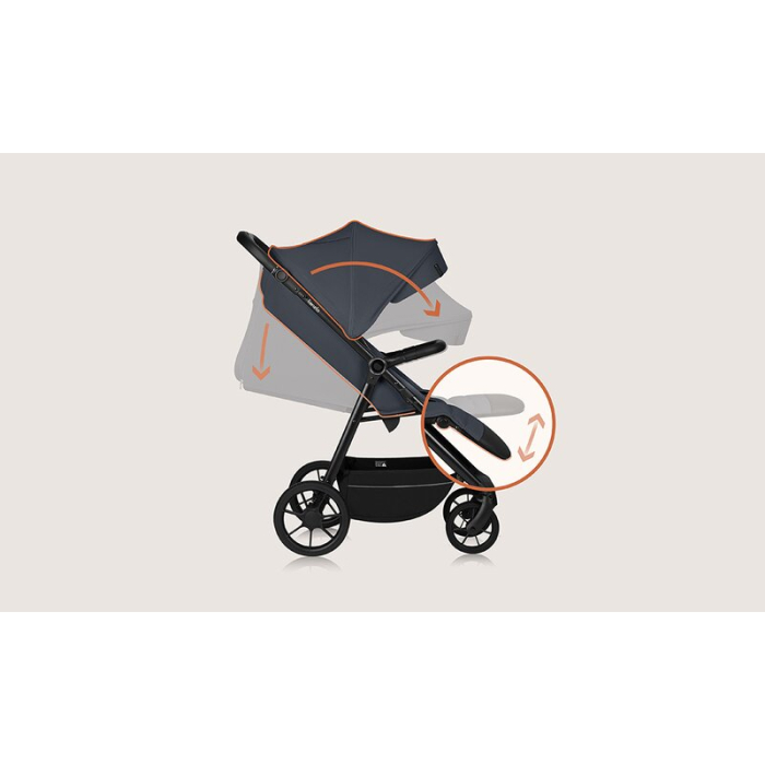 Carucior sport, Lionelo, Iva, Sustine 22 kg, 6 luni+, Gri [19]
