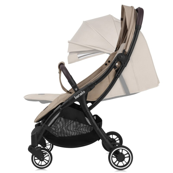 Carucior sport, Lionelo, Julie One, Cadru din aluminiu, 0-22 kg, Pliere compacta pentru avion, Bej [9]