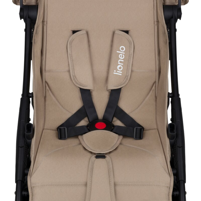 Carucior sport, Lionelo, Julie One, Cadru din aluminiu, 0-22 kg, Pliere compacta pentru avion, Bej [14]