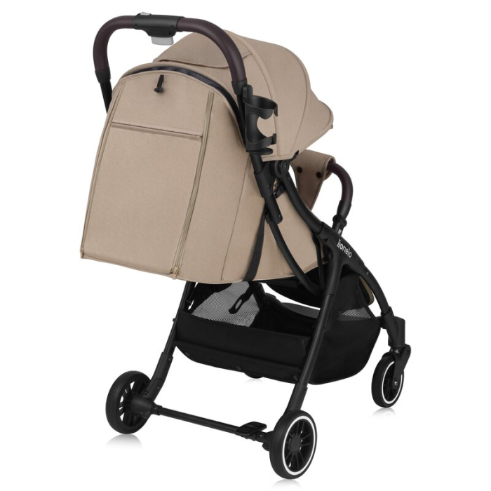 Carucior sport, Lionelo, Julie One, Cadru din aluminiu, 0-22 kg, Pliere compacta pentru avion, Bej [10]