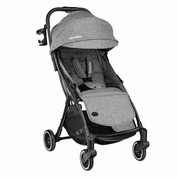 Carucior sport, Lionelo, Julie One, Cadru din aluminiu, 0-22 kg, Pliere compacta pentru avion, Gri [10]