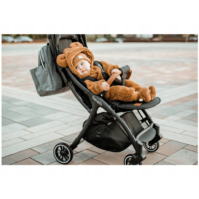 Carucior sport, Lionelo, Julie One, Cadru din aluminiu, 0-22 kg, Pliere compacta pentru avion, Gri [23]
