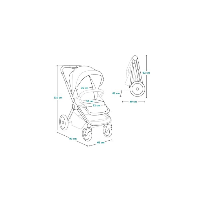 Carucior sport, Lionelo, Mika Plus, Cadru din aluminiu, Copertina XXL, cu accesorii, Pana la 22 kg, 6-48 luni; Bej [26]