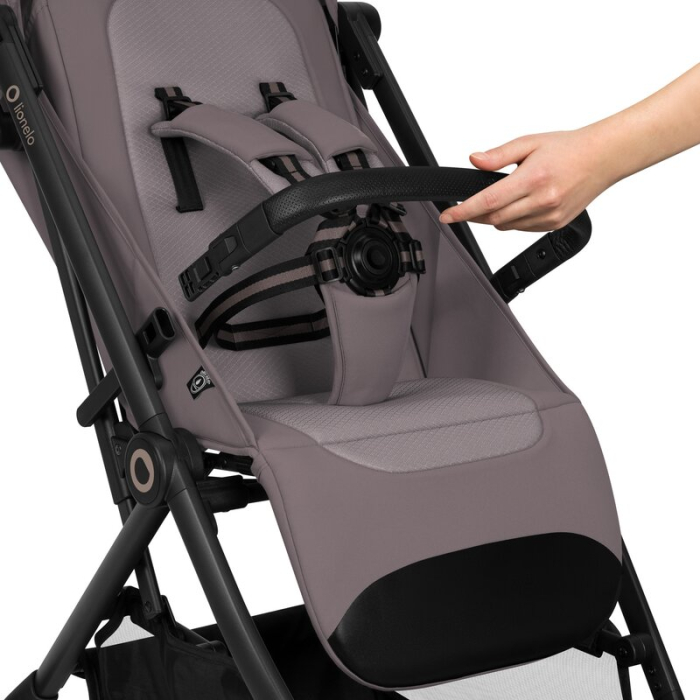 Carucior sport, Lionelo, Tansi, Pliere automata, Ultracompact, Manevrare cu o mana, Roti cu tehnologie GravelTech, Spatar si suport picioare reglabile, 6-48 luni, Sustine 22 kg, Bej Taupe [10]