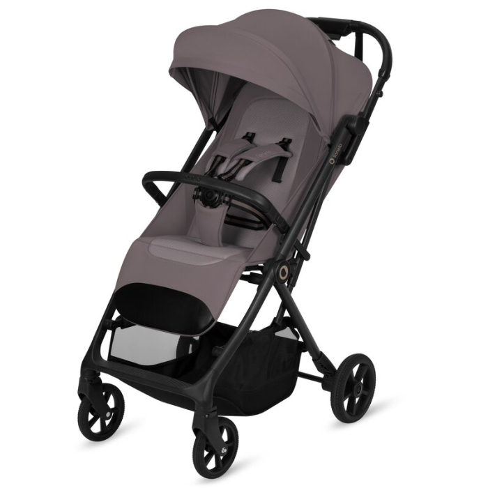 Carucior sport, Lionelo, Tansi, Pliere automata, Ultracompact, Manevrare cu o mana, Roti cu tehnologie GravelTech, Spatar si suport picioare reglabile, 6-48 luni, Sustine 22 kg, Bej Taupe [4]