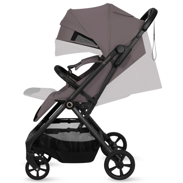 Carucior sport, Lionelo, Tansi, Pliere automata, Ultracompact, Manevrare cu o mana, Roti cu tehnologie GravelTech, Spatar si suport picioare reglabile, 6-48 luni, Sustine 22 kg, Bej Taupe [8]