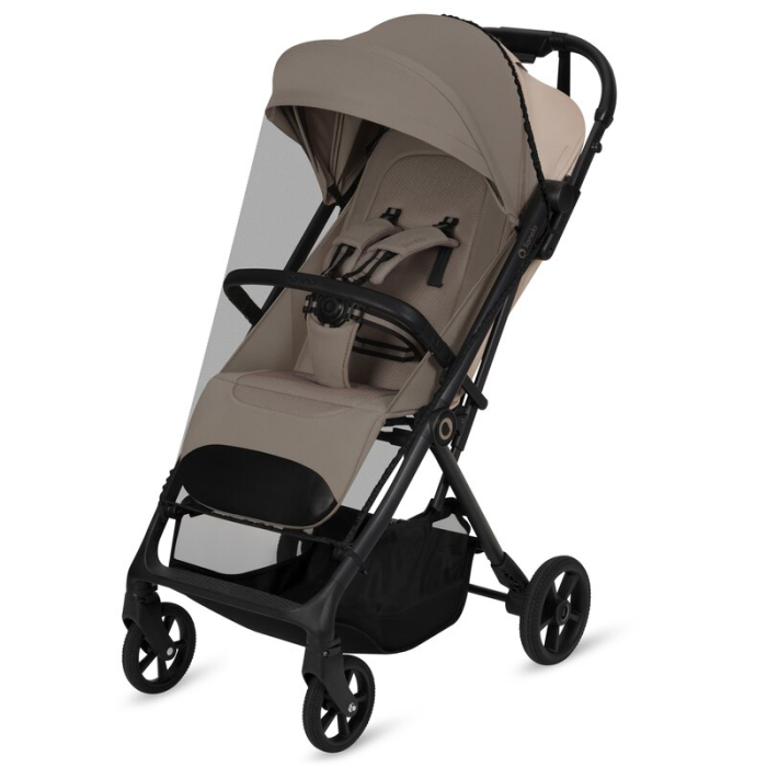 Carucior sport, Lionelo, Tansi, Pliere automata, Ultracompact, Manevrare cu o mana, Roti cu tehnologie GravelTech, Spatar si suport picioare reglabile, 6-48 luni, Sustine 22 kg, Bej [6]