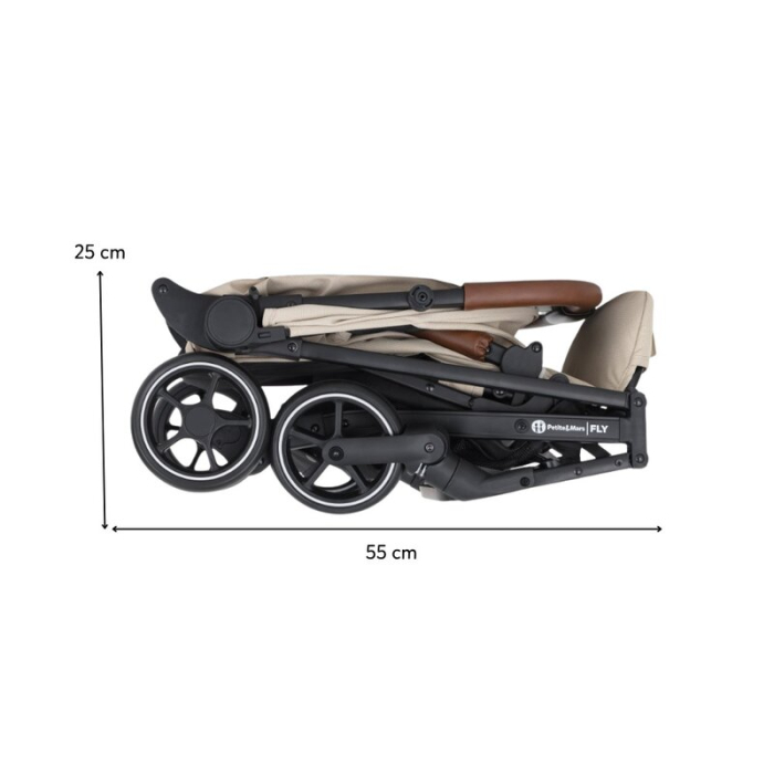 Carucior sport, Petite&Mars, Fly, Pliere compacta, Spatar reglabil pana la pozitie de somn, Suport picioare reglabil, Copertina extensibila cu protectie UPF40+, Suport pahar inclus, Pana la 22 kg, 0 l [11]