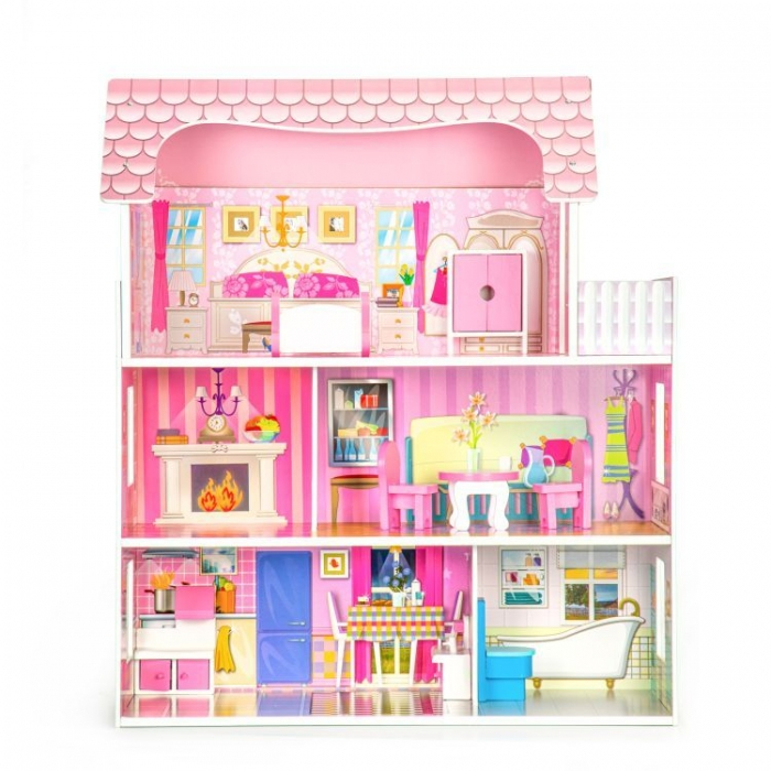 Casuta pentru papusi cu mobilier Ecotoys W06A139 [2]