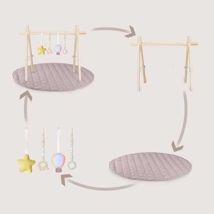 Centru de activitati, Lionelo, Anis Set, cu arcada Montessori, din lemn de pin, Jucarii plus, 4 jucarii suspendate, Multicolor [14]