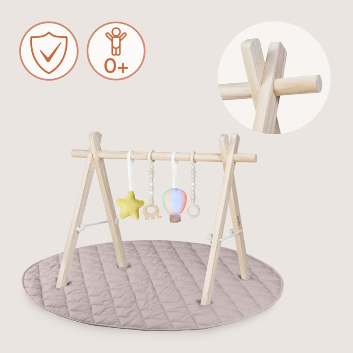 Centru de activitati, Lionelo, Anis Set, cu arcada Montessori, din lemn de pin, Jucarii plus, 4 jucarii suspendate, Multicolor [15]