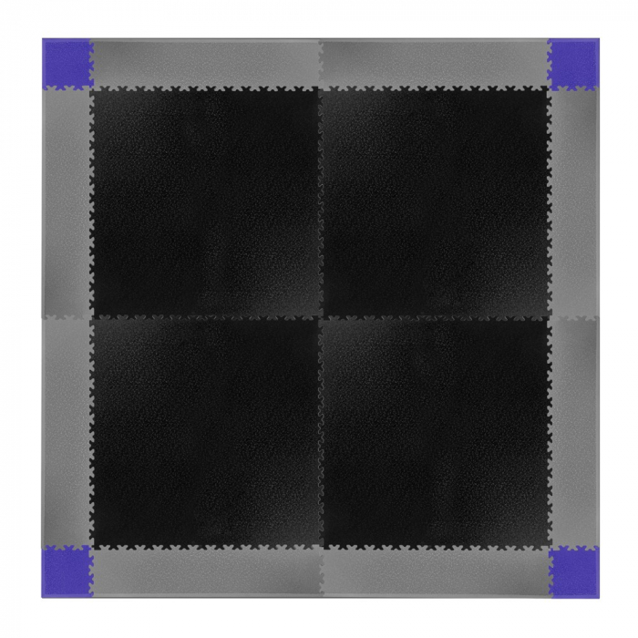 Colt covor de protectie puzzle inSPORTline Simple Albastru - 4 bucati [17]