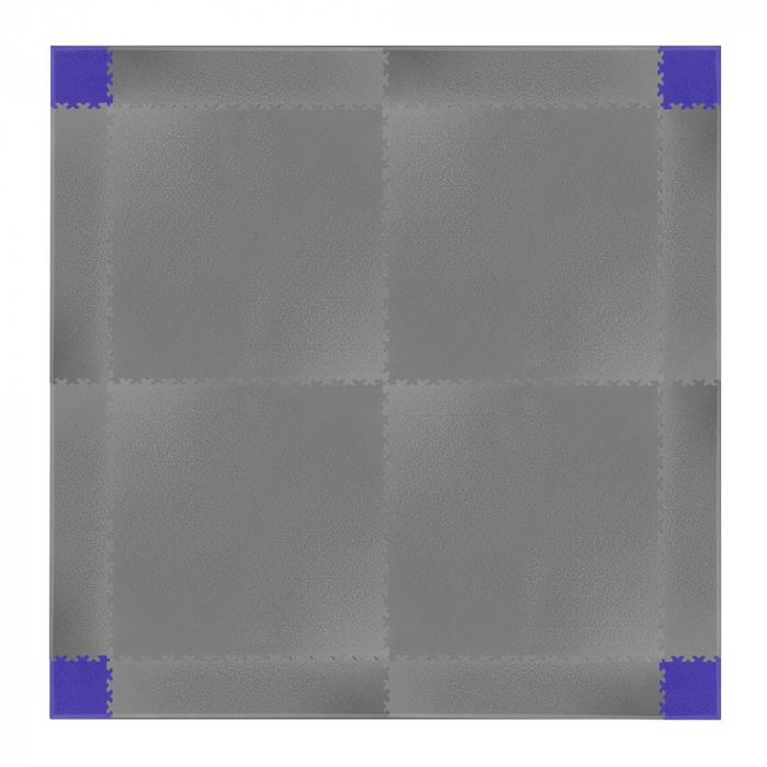 Colt covor de protectie puzzle inSPORTline Simple Albastru - 4 bucati [16]