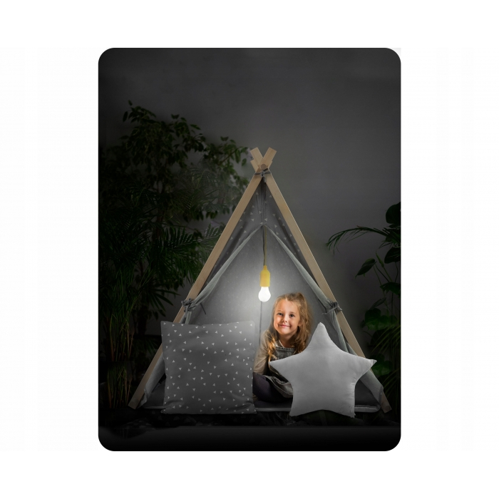 Cort de joaca pentru copii cu lampa si 2 pernite Nukido 107 x 116 x 110 cm - Gri [5]