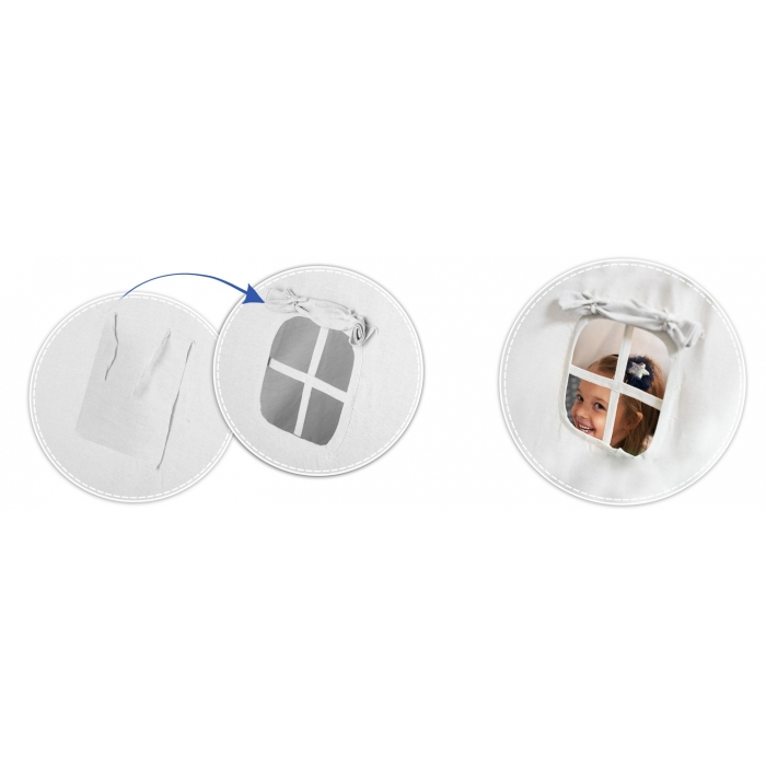 Cort de joaca pentru copii cu lumini si 3 pernite Nukido 120 x 120 x 165 cm - Bleumarin [7]