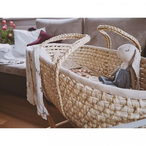 Cosulet bebe pentru dormit handmade din material ecologic Ahoj Baby natur include stand [9]