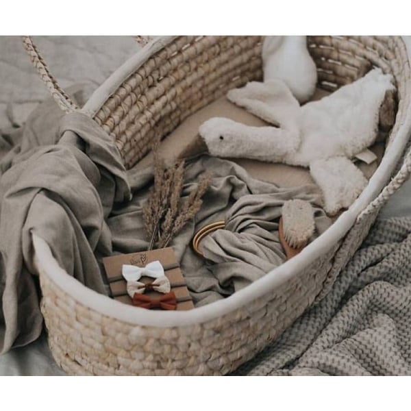 Cosulet bebe pentru dormit handmade din material ecologic Ahoj Baby natur include stand [8]