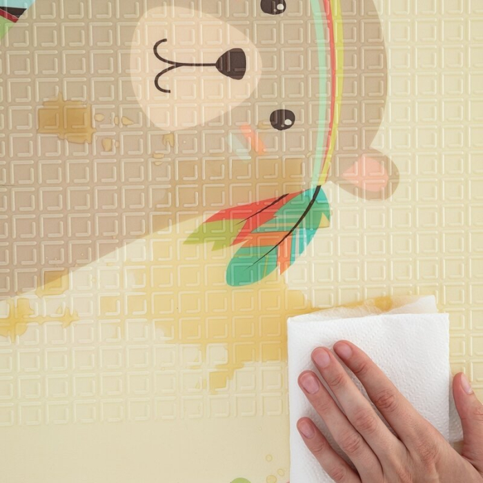 Covoras de joaca, Petite&Mars, Reversibil, Include geanta pentru transport, Pliabil si impermeabil, 197 x 147 x 1 cm, Campy Cars, 0 luni+, Multicolor [5]