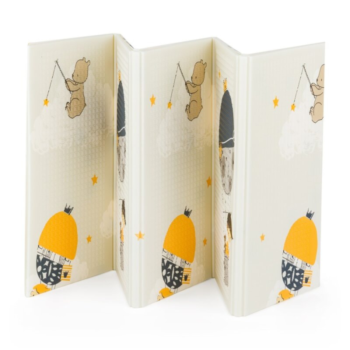 Covoras de joaca, Petite&Mars, Reversibil, Include geanta pentru transport, Pliabil si impermeabil, 197 x 147 x 1 cm, Campy Mountains, 0 luni+, Multicolor [1]