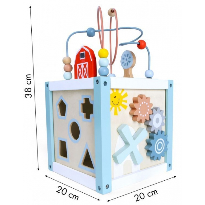 Cub educational din lemn 1020 Ecotoys [5]