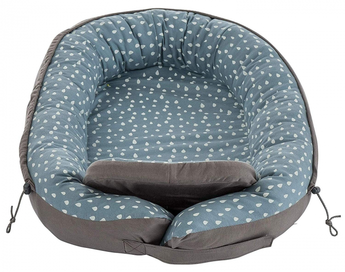 Cuib pentru bebelusi Drops Ocean Blue 80x40x10- Traeumeland [3]