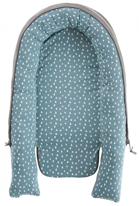 Cuib pentru bebelusi Drops Ocean Blue 80x40x10- Traeumeland [4]