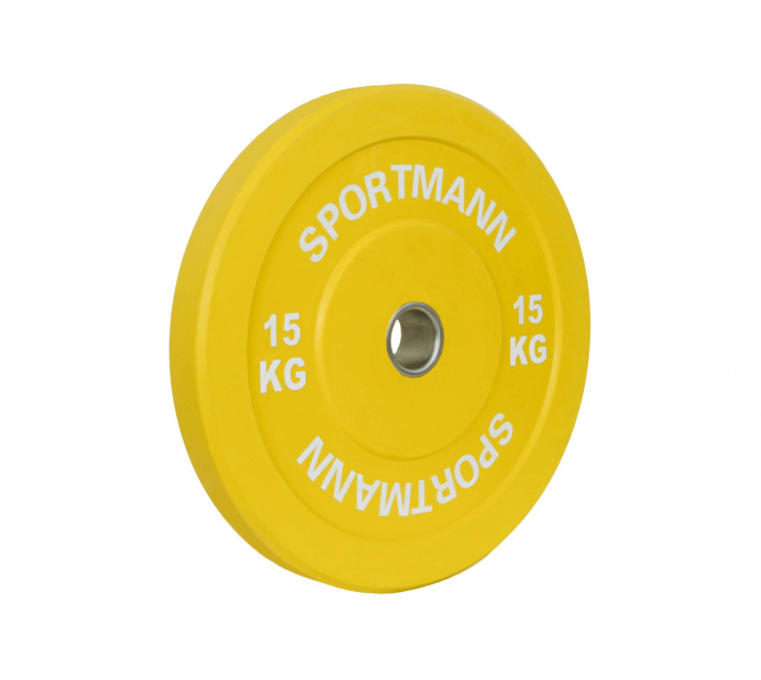 Disc Greutate Cauciuc SPORTMANN - 15 kg / 51 mm [2]