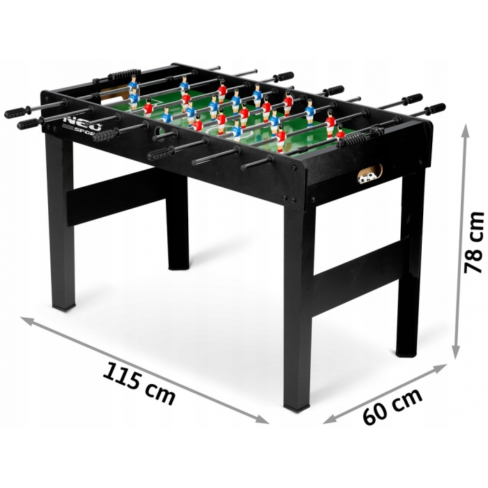 Fotbal de masa, 115 x 60 x 78 cm, Neo-Sport NS-805 - Negru [7]