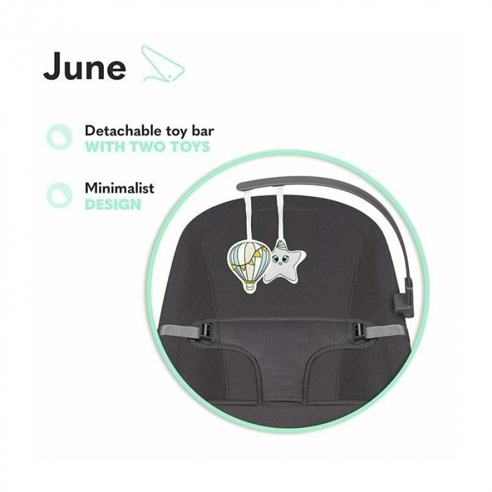 Fotoliu balansoar June cu arcada cu jucarii - Lionelo [13]