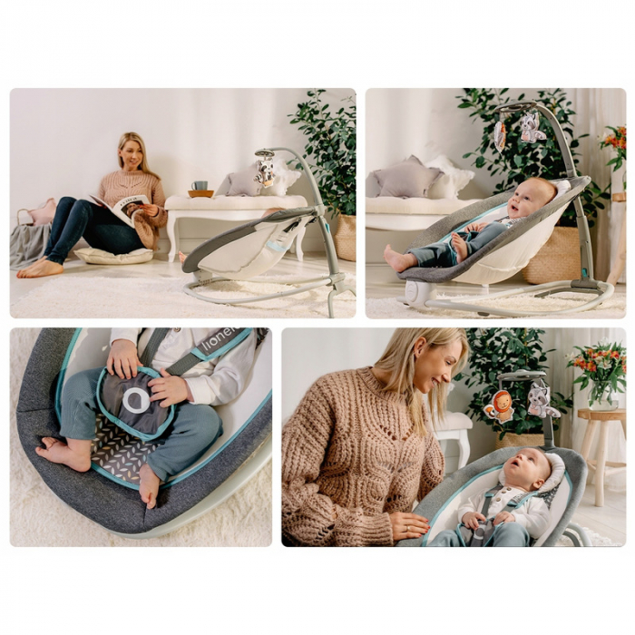 Fotoliu balansoar Lionelo cu vibratii Pascal Scandi 12 melodii linistitoare [10]