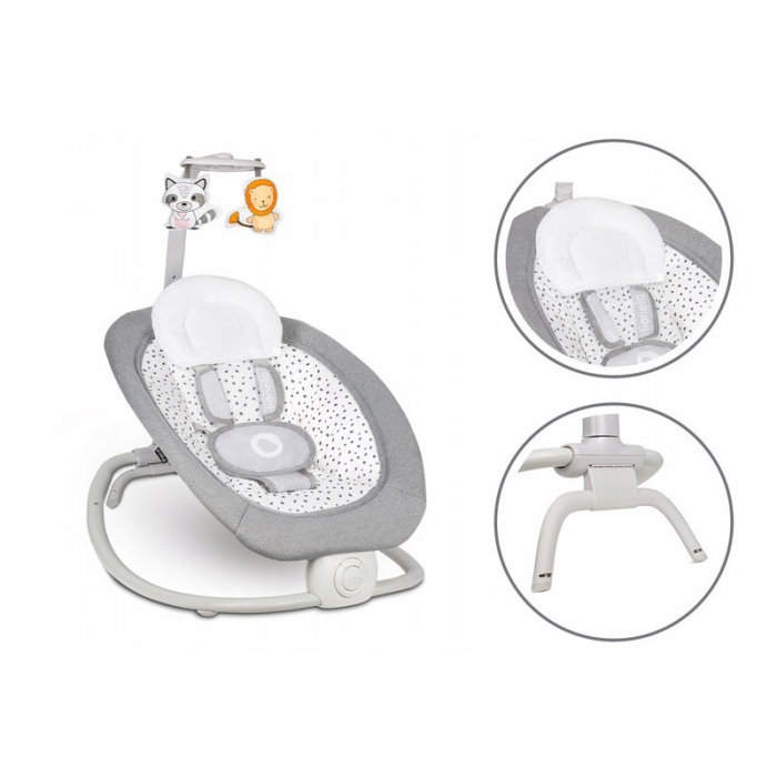 Fotoliu balansoar Lionelo cu vibratii Pascal Scandi 12 melodii linistitoare [4]