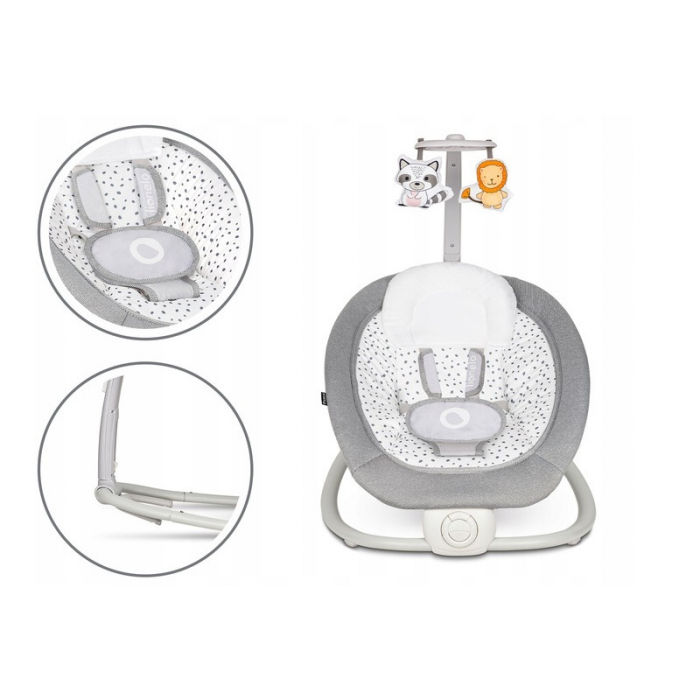 Fotoliu balansoar Lionelo cu vibratii Pascal Scandi 12 melodii linistitoare [5]