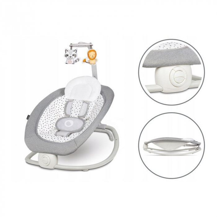 Fotoliu balansoar Lionelo cu vibratii Pascal Scandi 12 melodii linistitoare [8]