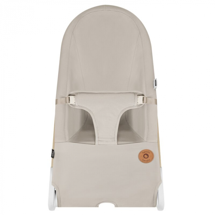 Fotoliu balansoar Lionelo Lilac cu arcada cu jucarii Ergonomic Reglare spatar in 3 pozitii Pernuta moale invelita in tesatura de bambus Pliabil 0-6 luni Bej [13]