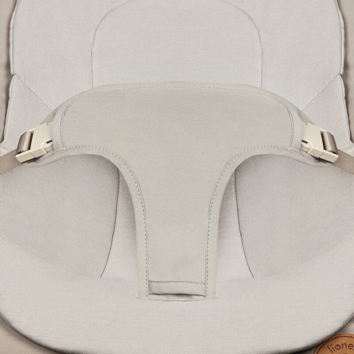 Fotoliu balansoar Lionelo Lilac cu arcada cu jucarii Ergonomic Reglare spatar in 3 pozitii Pernuta moale invelita in tesatura de bambus Pliabil 0-6 luni Bej [16]