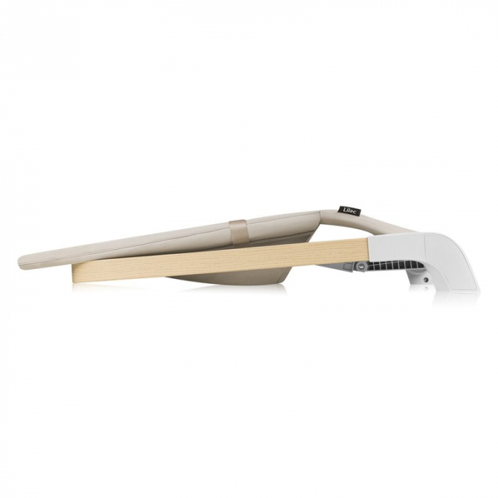 Fotoliu balansoar Lionelo Lilac cu arcada cu jucarii Ergonomic Reglare spatar in 3 pozitii Pernuta moale invelita in tesatura de bambus Pliabil 0-6 luni Bej [11]