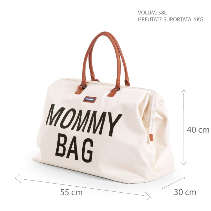 Geanta de infasat Childhome Mommy Bag Ecru [5]