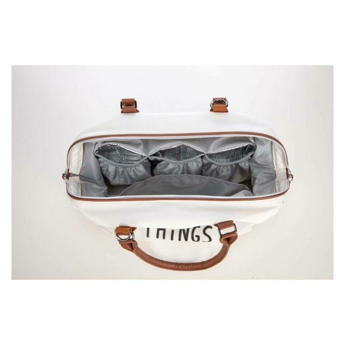 Geanta mamici, FreeON, Mommy things, Spatioasa si practica, cu multiple buzunare, Include si 2 genti mai mici, Beige [5]