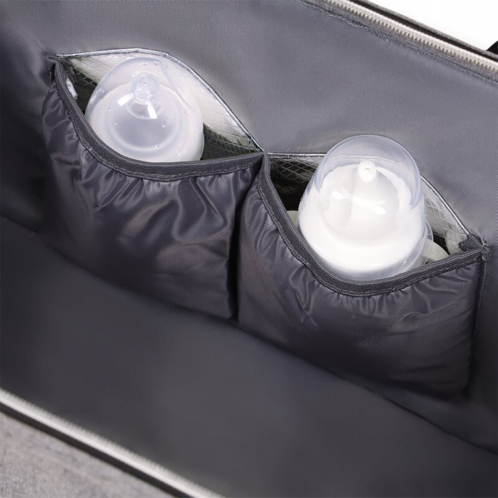 Geanta pentru mamici Ida cu multiple compartimente, Gri - Lionelo [10]