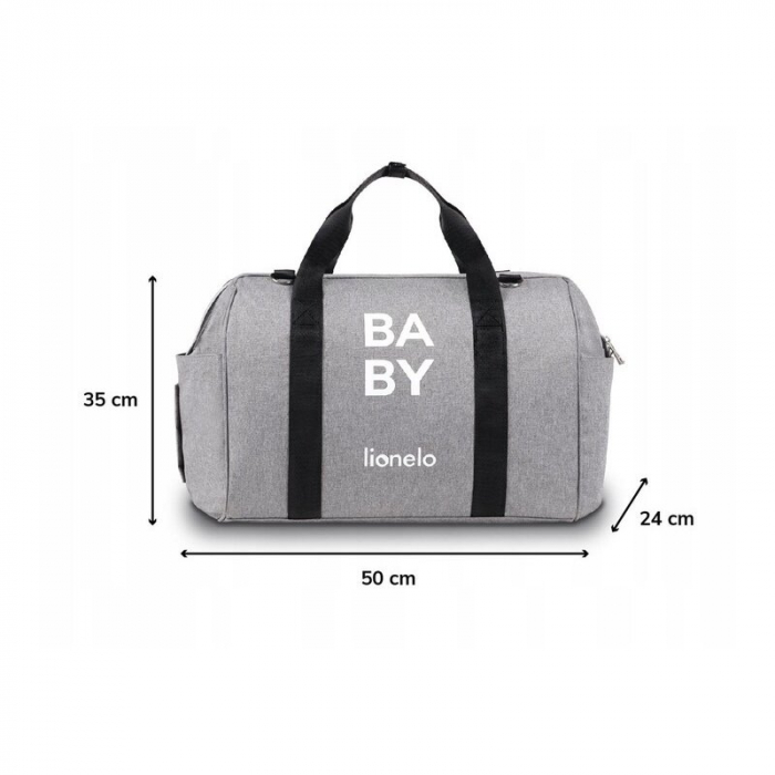 Geanta pentru mamici Ida cu multiple compartimente, Gri - Lionelo [2]