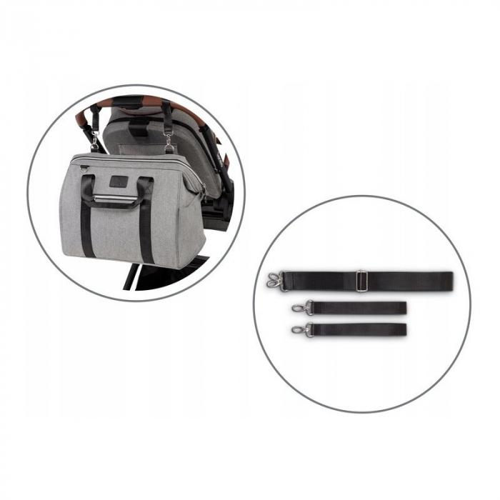 Geanta pentru mamici Ida cu multiple compartimente, Gri - Lionelo [14]