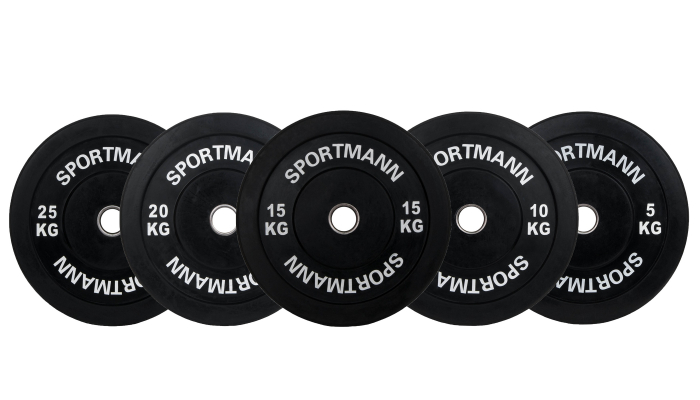 Greutate Bumper Plate SPORTMANN - 25 kg / 51 mm - Negru [4]