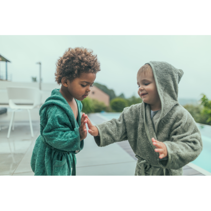 Halat de Baie Frotir din Bambus pentru Copii 2-4 ani Whisper Green [2]