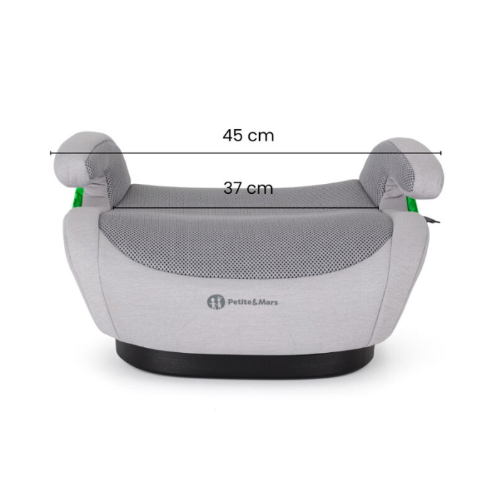 Inaltator auto, Petite&Mars, Optimus Pro, I-size, 125- 150 cm, 22-36 kg, Cu isofix, Forma ergonomica, Husa detasabila, Bej [9]
