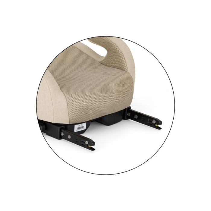 Inaltator auto, Petite&Mars, Optimus Pro, I-size, 125- 150 cm, 22-36 kg, Cu isofix, Forma ergonomica, Husa detasabila, Bej [15]
