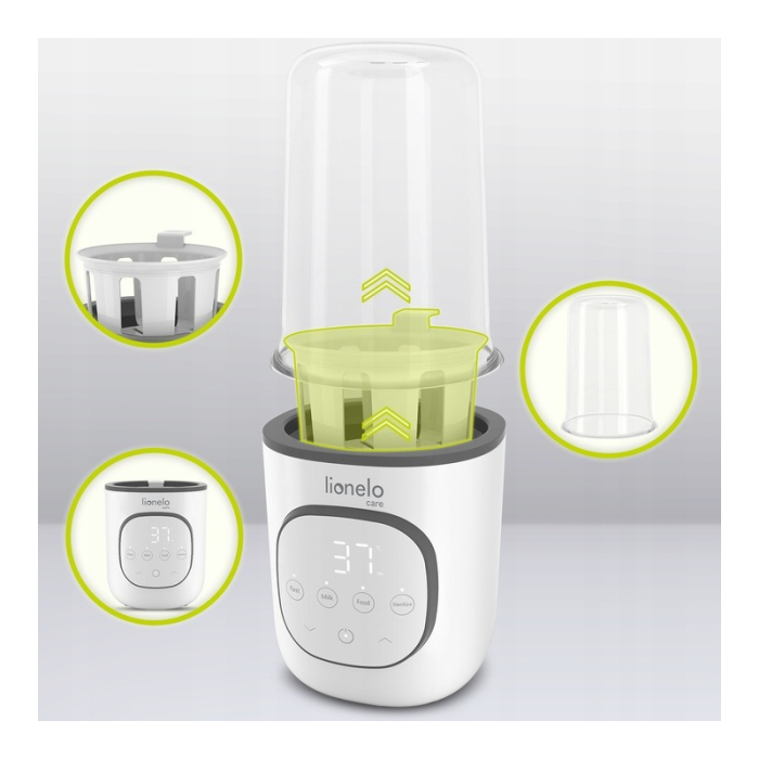 Incalzitor biberoane, Lionelo, ThermUp 2.0, 5 in 1, Sterilizare, Dezghetare, Incalzire rapida, 200 W, Fara BPA, Alb [6]
