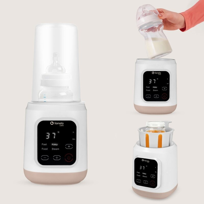 Incalzitor biberoane, Lionelo, ThermUp 3.0, 6 in 1, Incalzire, Decongelare, Sterilizare, Mentinerea temperaturii, 400 W, 35-100°C, Panou de comanda tactil, Fara BPA, Oprire automata, Placa de incalzir [15]