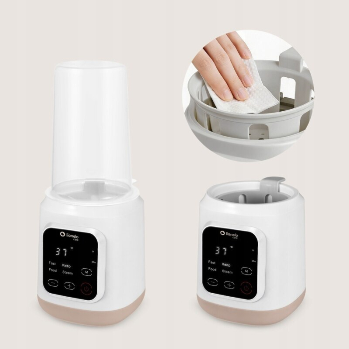 Incalzitor biberoane, Lionelo, ThermUp 3.0, 6 in 1, Incalzire, Decongelare, Sterilizare, Mentinerea temperaturii, 400 W, 35-100°C, Panou de comanda tactil, Fara BPA, Oprire automata, Placa de incalzir [11]