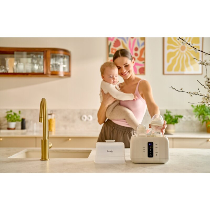 Incalzitor biberoane, Lionelo, ThermUp Duo, 6 moduri de operare pentru 2 biberoane simultan, fara BPA, Alb [9]